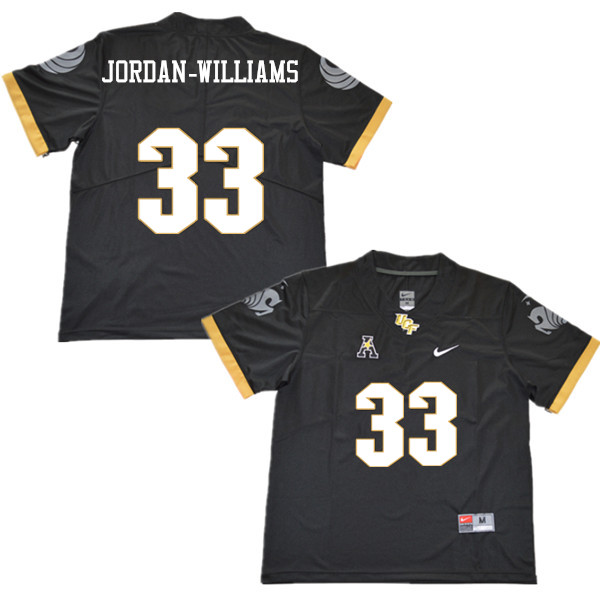 Men #33 Cedric Jordan-Williams UCF Knights College Football Jerseys Sale-Black